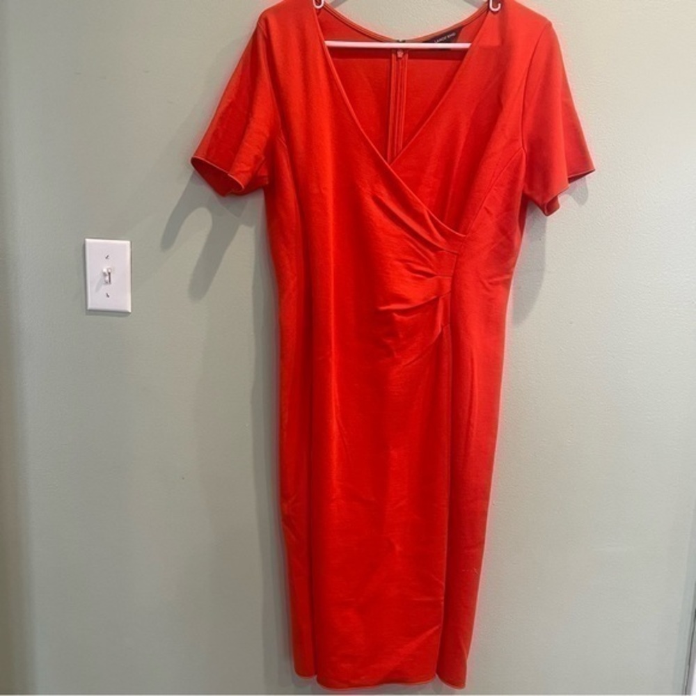Lands' End Bright Red Midi Dress